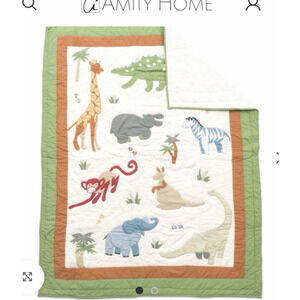 Amity Home Kids baby quilt dinosaur jungle Animal Blanket 40 * 50